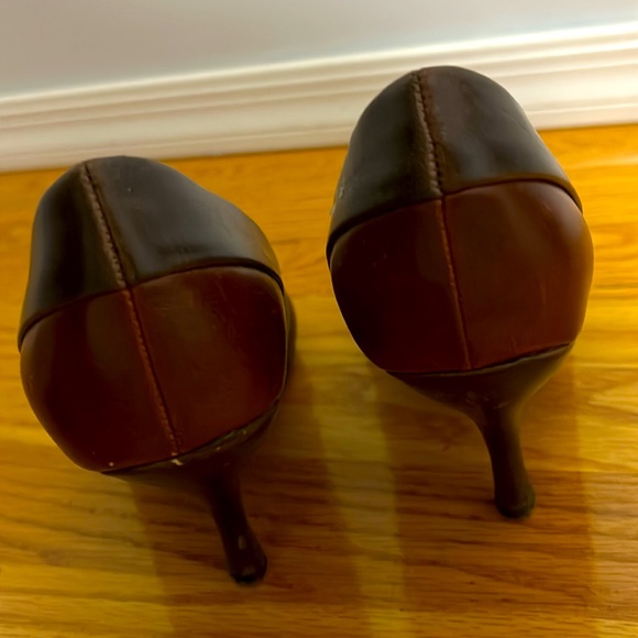Two Tone Brown Heels - Picture 3 of 5